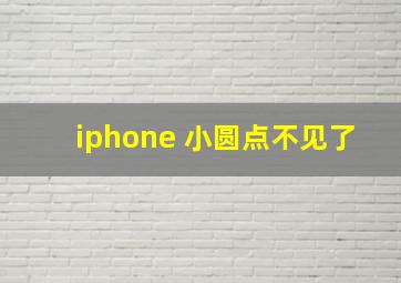 iphone 小圆点不见了